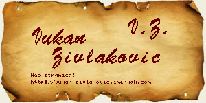 Vukan Zivlaković vizit kartica